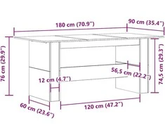 Valgomojo stalas Senas medis 180x90x76 cm Inžinierinė mediena