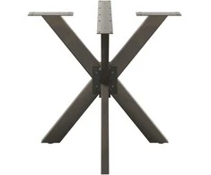 Valgomojo stalo koja, voro formos, juoda, 85x85x(72-73) cm, plienas
