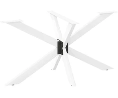Valgomojo stalo koja, voro formos, balta, 120x68x(72-73) cm, plienas