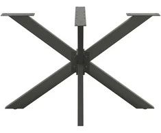 Valgomojo stalo koja, voro formos, antracito spalvos, 120x68x(72-73) cm, plienas