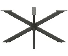 Valgomojo stalo koja, voro formos, antracito spalvos, 150x78x(72-73) cm, plienas