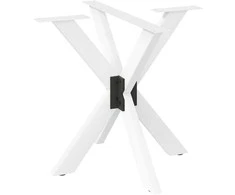Valgomojo stalo koja, voro formos, baltos spalvos, 85x85x(72-73) cm, plienas