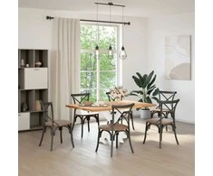 Valgomojo stalo koja, voro formos, baltos spalvos, 85x85x(72-73) cm, plienas