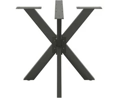 Valgomojo stalo koja, voro formos, antracito spalvos, 85x85x(72-73) cm, plienas