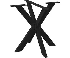 Valgomojo stalo koja, voro formos, juoda, 85x85x(72-73) cm, plienas