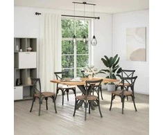 Valgomojo stalo koja, voro formos, antracito spalvos, 85x85x(72-73) cm, plienas