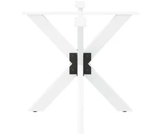 Valgomojo stalo koja, voro formos, baltos spalvos, 85x85x(72-73) cm, plienas