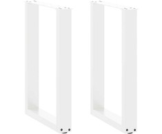 Valgomojo stalo kojelės, 2 vnt., baltos, 50x(72-73) cm, plienas, U formos