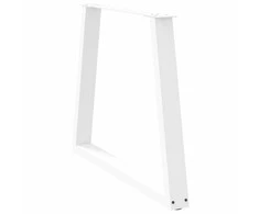 Valgomojo stalo kojelės, 2 vnt., baltos, 80x(72-73,3) cm, plienas, V formos