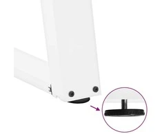 Valgomojo stalo kojelės, U formos, 2 vnt., balta, 100x(72-73)cm