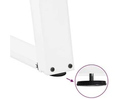 Valgomojo stalo kojelės, U formos, 2 vnt., balta, 80x(72-73)cm