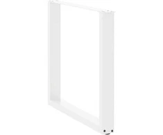 Valgomojo stalo kojelės, 3 vnt., baltos, 90x(72-73) cm, plienas, U formos