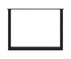Kavos staliuko kojelės, U formos, 2 vnt., juoda, 100x(72-73) cm