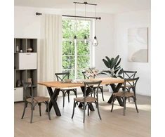 Valgomojo stalo kojos, 3 vnt., juodos, 80x(72-73) cm, plienas, X formos