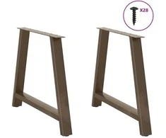 Valgomojo stalo kojelės, A formos, 2 vnt., 100 x (72-73) cm, plienas