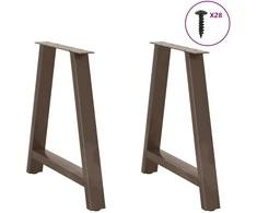 Valgomojo stalo kojelės, A formos, 2 vnt., 80x(72-73) cm, plienas