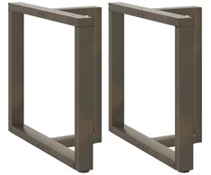 Valgomojo stalo kojelės, 2 vnt., juodos, 70x35x(72-73) cm, plienas