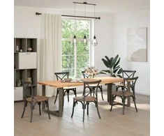 Valgomojo stalo kojelės, 2 vnt., juodos, 90x35x(72-73) cm, plienas