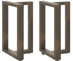 Valgomojo stalo kojelės, T formos, 2 vnt., juodos, 50x35x(72-73) cm, plienas