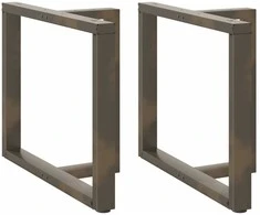 Valgomojo stalo kojelės, 2 vnt., juodos, 90x35x(72-73) cm, plienas