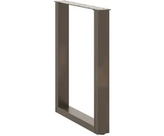 Valgomojo stalo kojelės, U formos, 3 vnt., natūralus plienas, 70x(72-73) cm, plienas