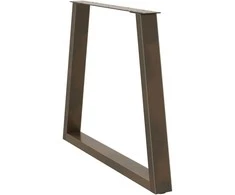 Valgomojo stalo kojelės, V formos, 3 vnt., natūralus plienas, 70x(72-73,3) cm, plienas