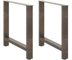 Valgomojo stalo kojos, 2 vnt., 70x(72-73) cm, natūralus plienas
