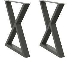 Valgomojo stalo kojos, 2 vnt., antracito spalvos, 70x(72-73,3) cm, plienas