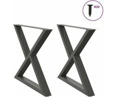 Valgomojo stalo kojos, 2 vnt., antracito spalvos, 90x(72-73,3) cm, plienas