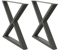 Valgomojo stalo kojos, 2 vnt., antracito spalvos, 90x(72-73,3) cm, plienas