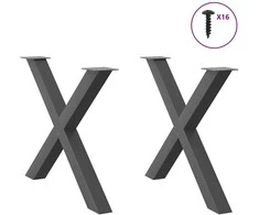 Valgomojo stalo kojos, 2 vnt., antracito spalvos, 90x(72-73) cm, plienas