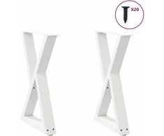 Valgomojo stalo kojos, 2 vnt., baltos, 50x(72-73,3) cm, plienas