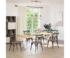 Valgomojo stalo kojos, 2 vnt., baltos, 60x(72-73) cm, plienas, X formos