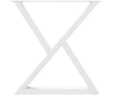 Valgomojo stalo kojos, 2 vnt., baltos, 70x(72-73,3) cm, plienas