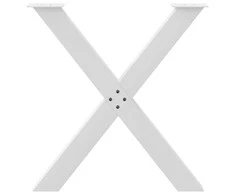 Valgomojo stalo kojos, 2 vnt., baltos, 80x(72-73) cm, plienas, X formos