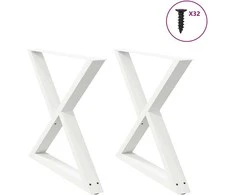 Valgomojo stalo kojos, 2 vnt., baltos, 90x(72-73,3) cm, plienas