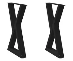Valgomojo stalo kojos, 2 vnt., juodos, 60x(72-73,3) cm, plienas