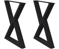 Valgomojo stalo kojos, 2 vnt., juodos, 70x(72-73,3) cm, plienas