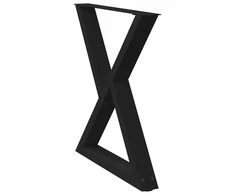 Valgomojo stalo kojos, 2 vnt., juodos, 70x(72-73,3) cm, plienas