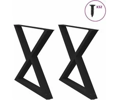 Valgomojo stalo kojos, 2 vnt., juodos, 90x(72-73,3) cm, plienas