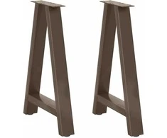 Valgomojo stalo kojos, A formos, 2 vnt., 50x(72-73) cm, plienas
