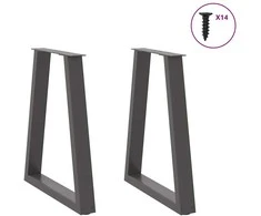 Kavos staliuko kojelės, 2 vnt., antracito, 50x(72-73)cm