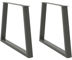 Valgomojo stalo kojos, V formos, 2 vnt., antracito spalvos, 90x(72-73,3) cm, plienas