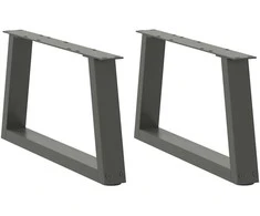 Kavos staliuko kojelės, V formos, 2 vnt., antracito spalvos, 50x(30-31,3) cm, plienas