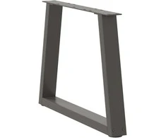 Kavos staliuko kojelės, V formos, 2 vnt., antracito spalvos, 60x(42-43,3) cm, plienas