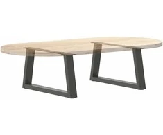 Kavos staliuko kojelės, V formos, 2 vnt., antracito spalvos, 60x(30-31,3) cm, plienas