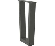 Kavos staliuko kojelės, V formos, 2 vnt., antracito spalvos, 28x(42-43,3) cm, plienas