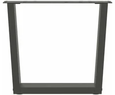 Kavos staliuko kojelės, V formos, 2 vnt., antracito spalvos, 60x(42-43,3) cm, plienas