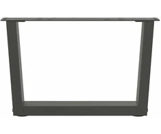Kavos staliuko kojelės, V formos, 2 vnt., antracito spalvos, 50x(30-31,3) cm, plienas