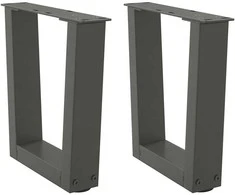 Kavos staliuko kojelės, V formos, 2 vnt., antracito spalvos, 30x(30-31,3) cm, plienas